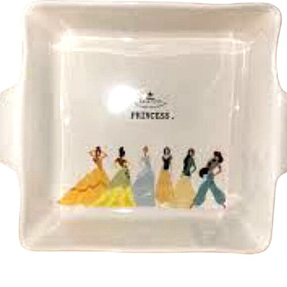Rae Dunn Disney Princesses Square Ceramic Baking Dish